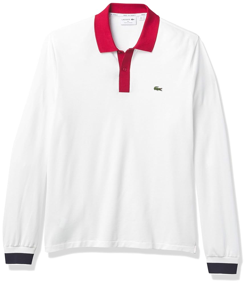 Lacoste Men's Long Sleeve Made in France Semi-Fancy Pique